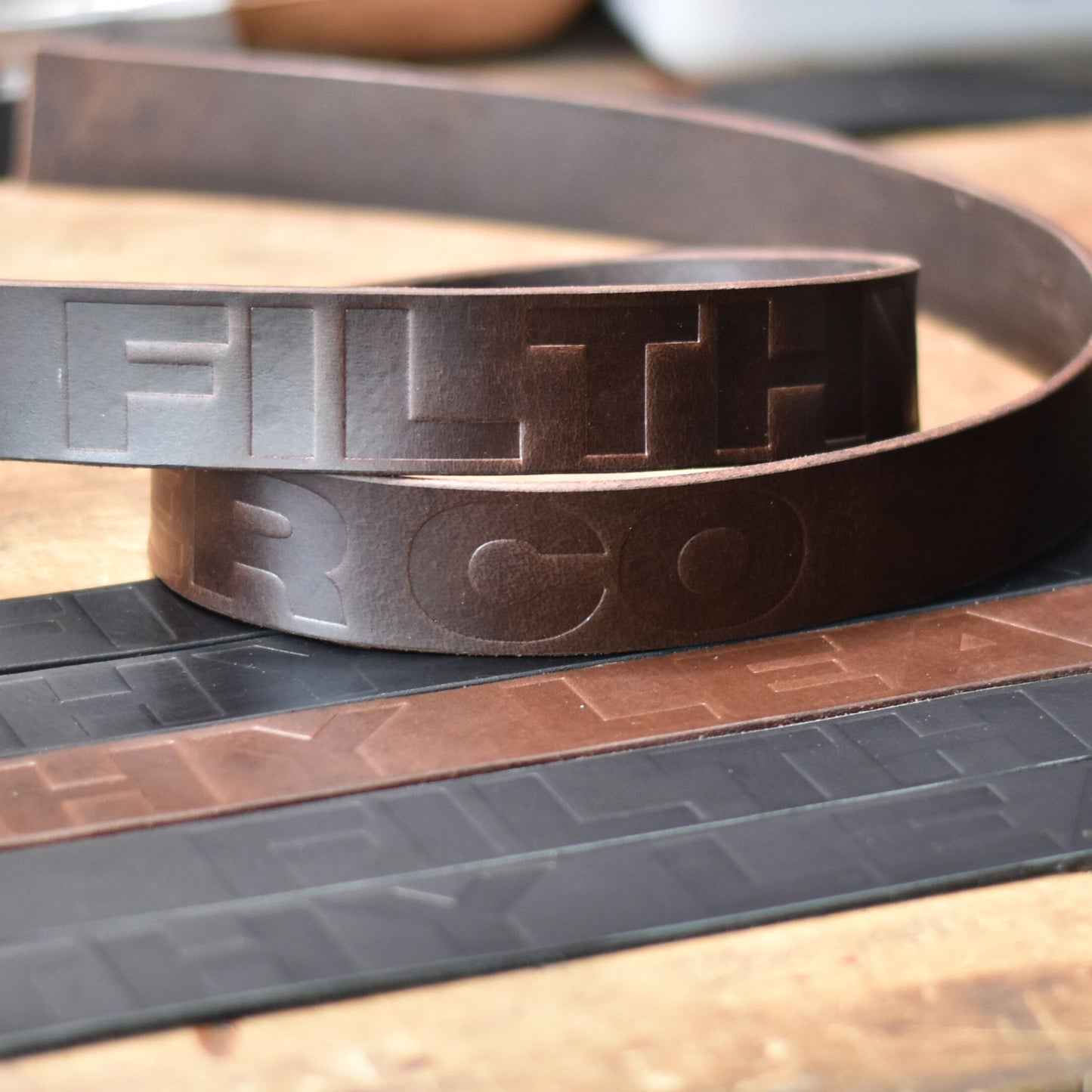 Signature Leather Belt - Black