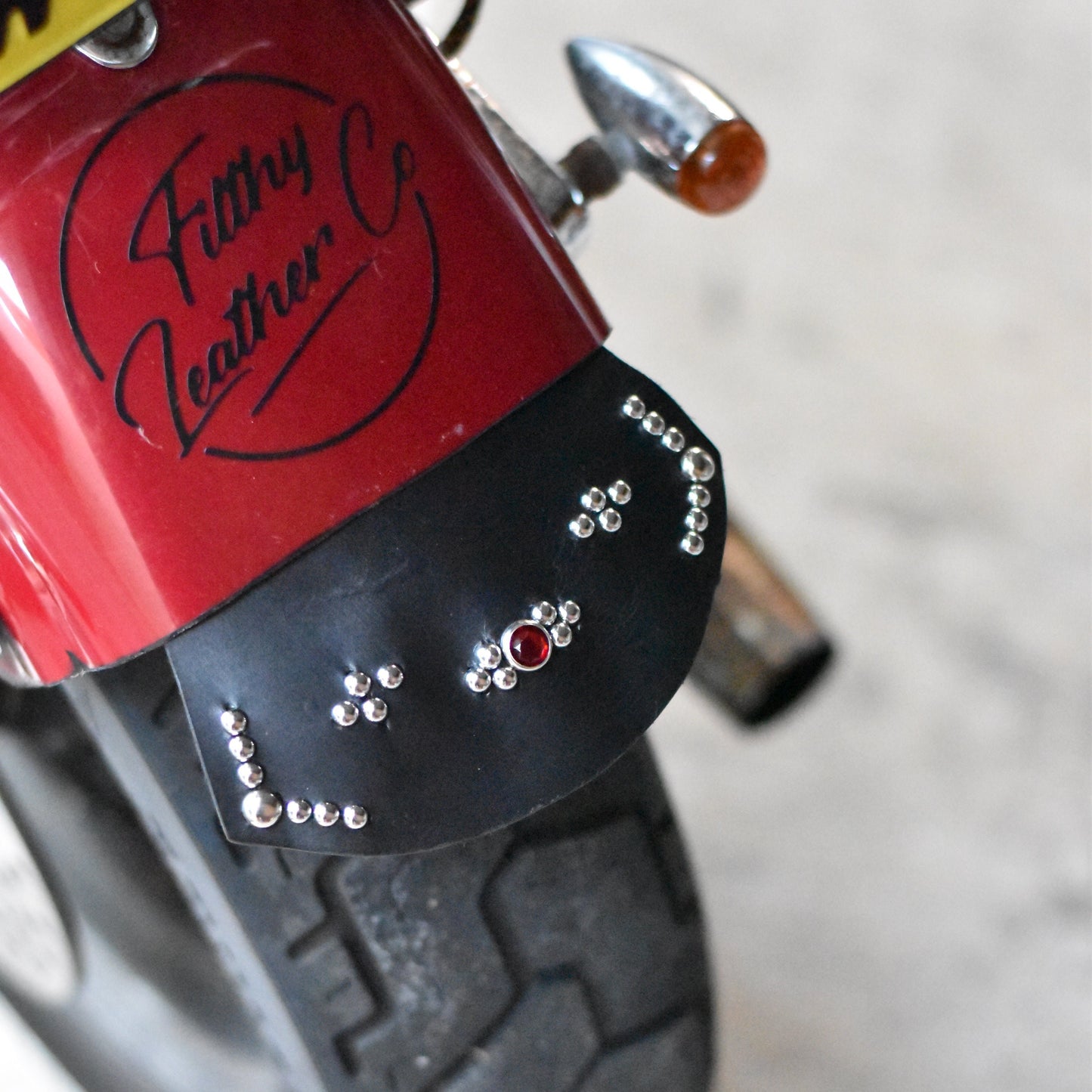 Leather Chopper Mud Flap