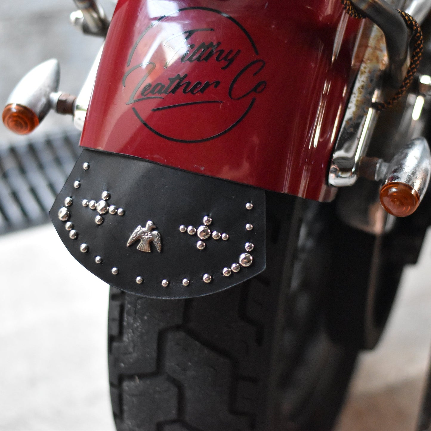 Leather Chopper Mud Flap