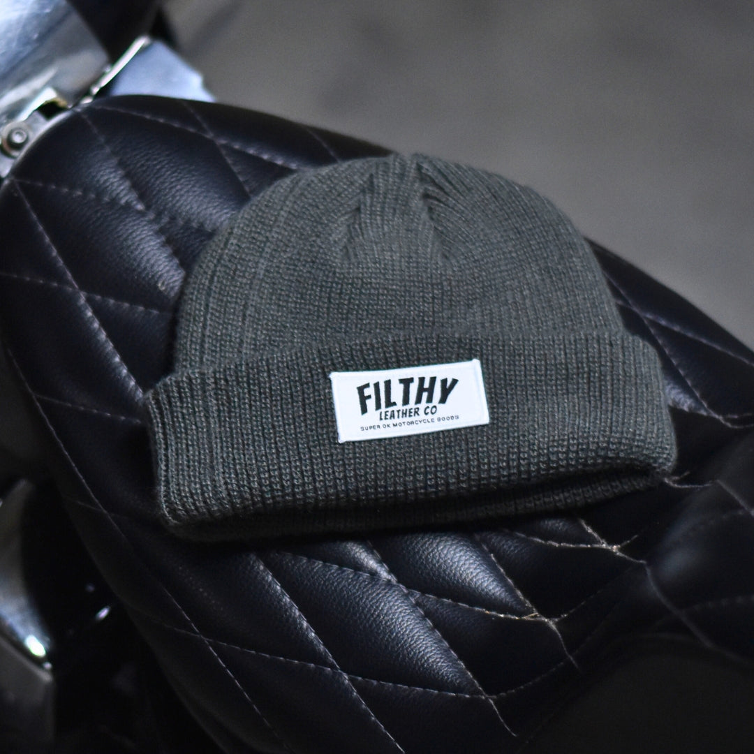 Filthy Leather Co Grey Bangers Beanie