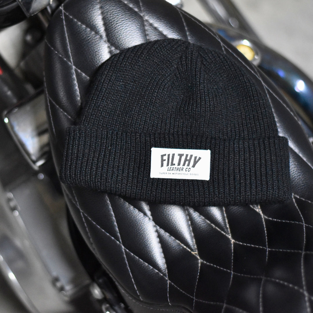 Filthy Leather Co black Bangers Beanie