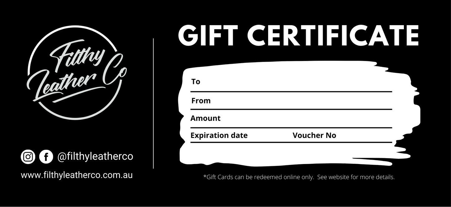 Filthy Leather Co Gift Card